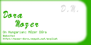 dora mozer business card