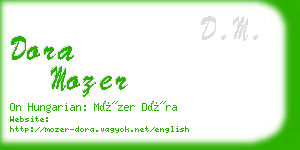 dora mozer business card